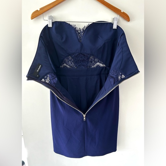 THE KOOPLES Strapless Dress in Deep Blue - Picture 6 of 9